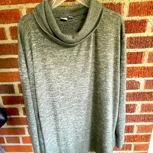 GAP green marled tunic sweater size L